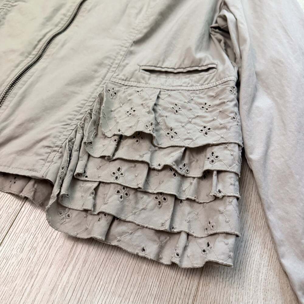 LOGO Ruffled Eyelet Hem Jacket - Picture 3 of 7